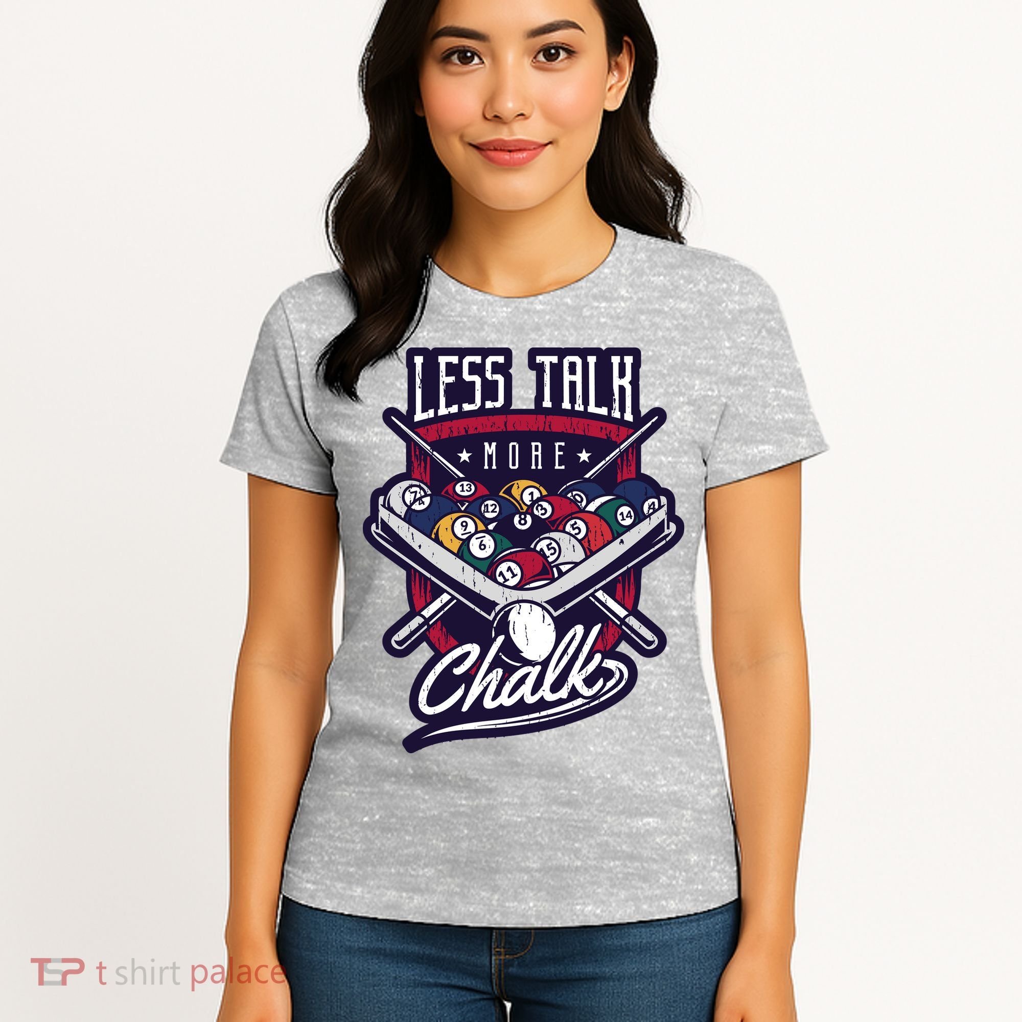 Less Talk More Chalk Billiards Women's T-Shirt