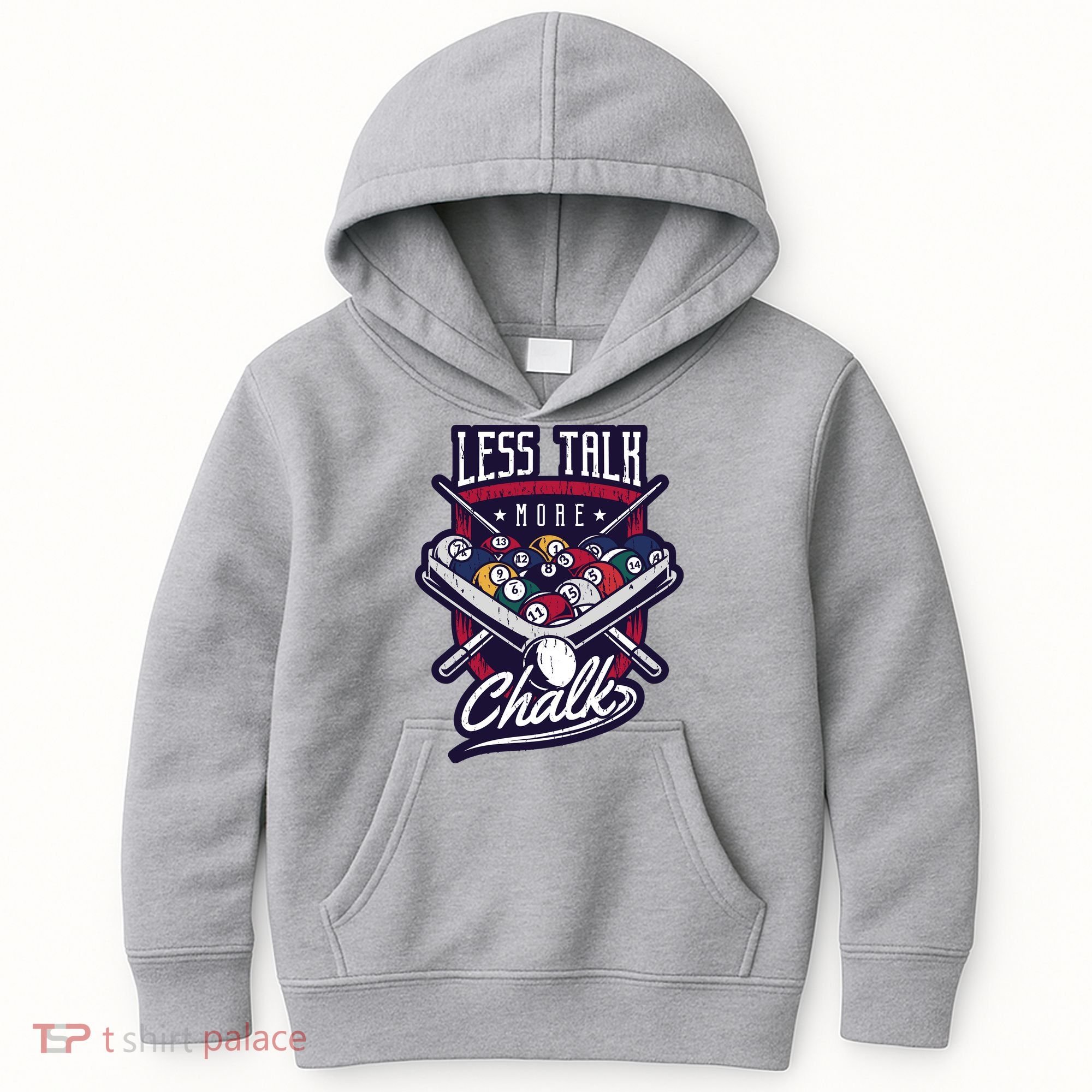 Less Talk More Chalk Billiards Kids Hoodie