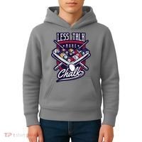 Less Talk More Chalk Billiards Kids Hoodie thumb 4