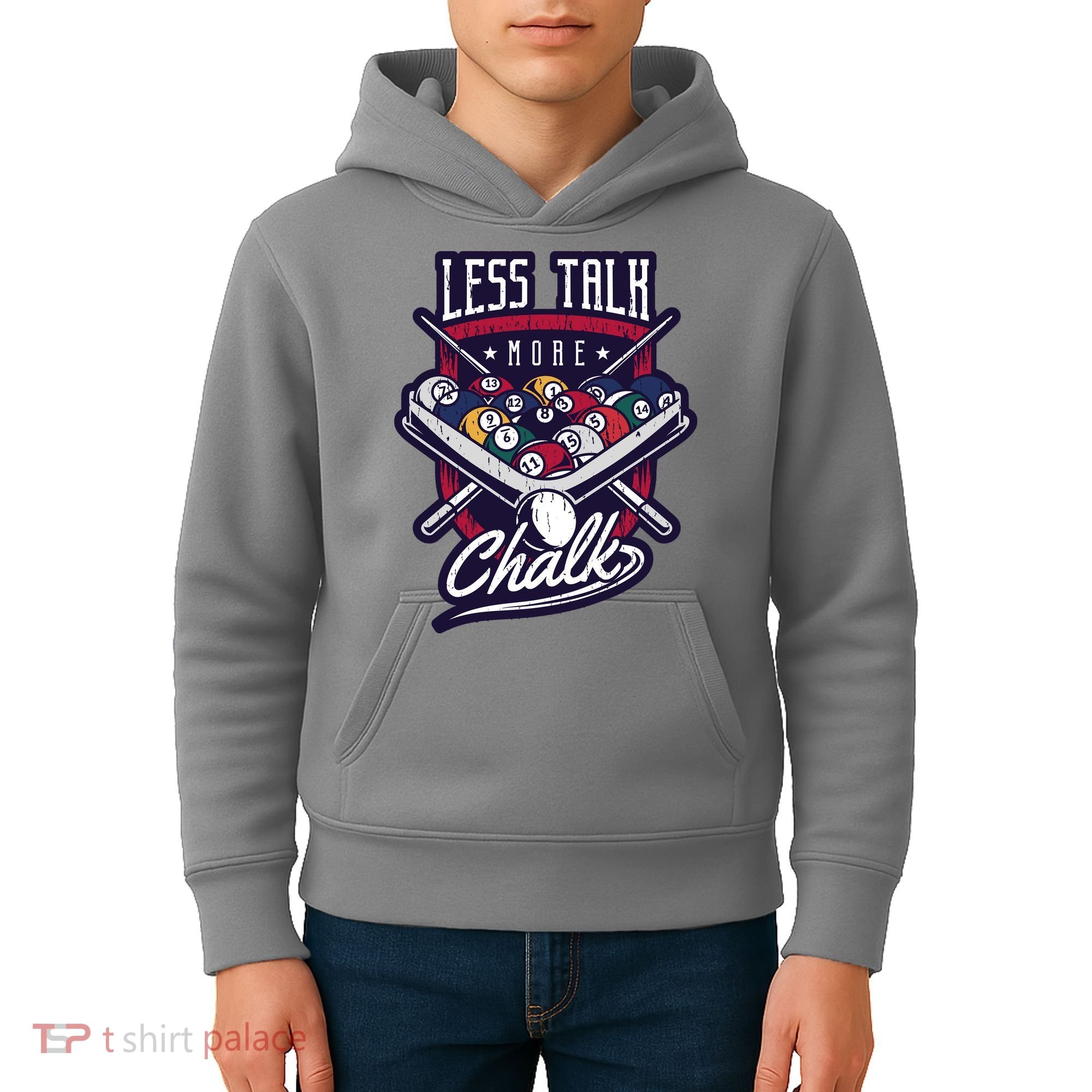 Less Talk More Chalk Billiards Kids Hoodie