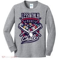 Less Talk More Chalk Billiards Kids Long Sleeve Shirt thumb 0