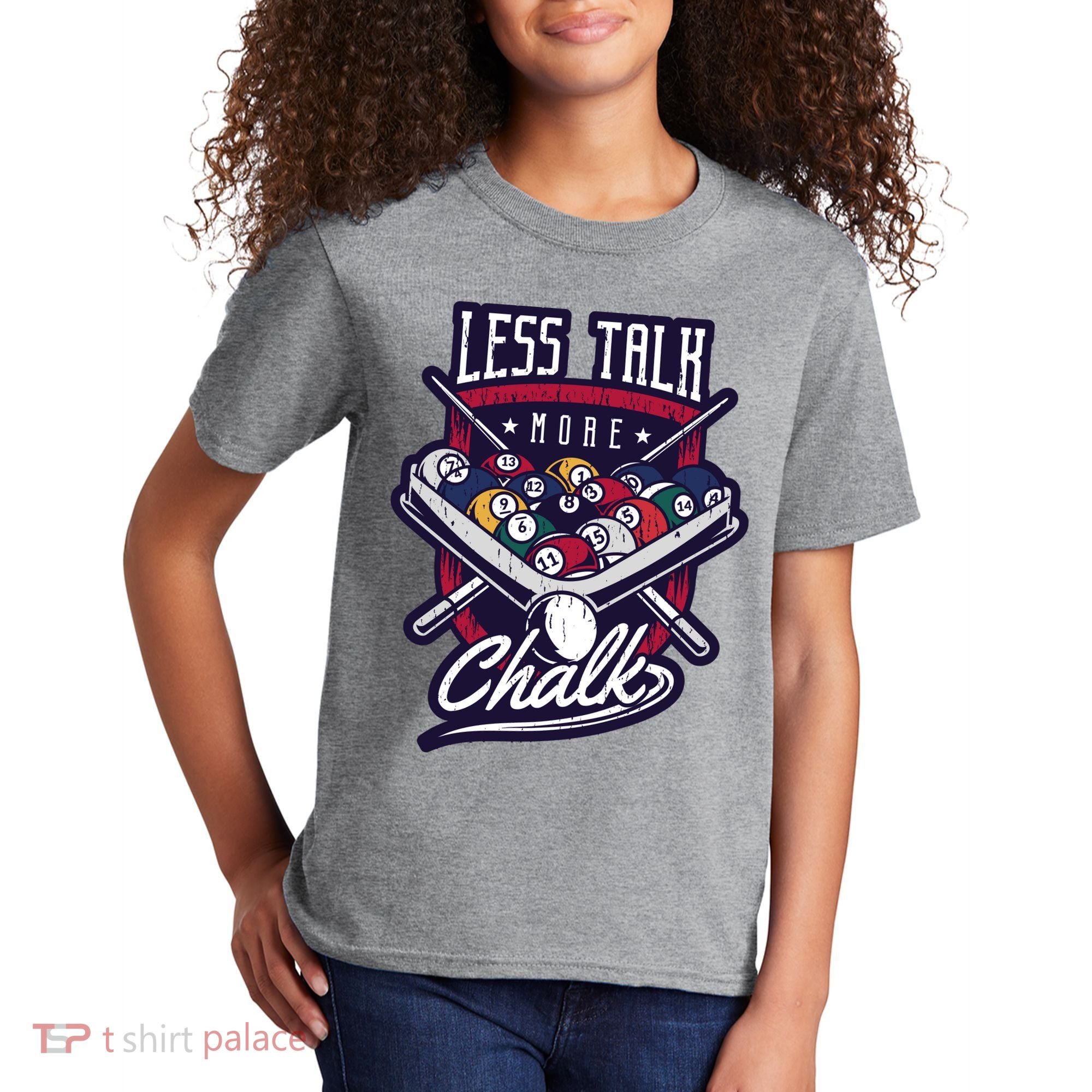 Less Talk More Chalk Billiards Kids T-Shirt