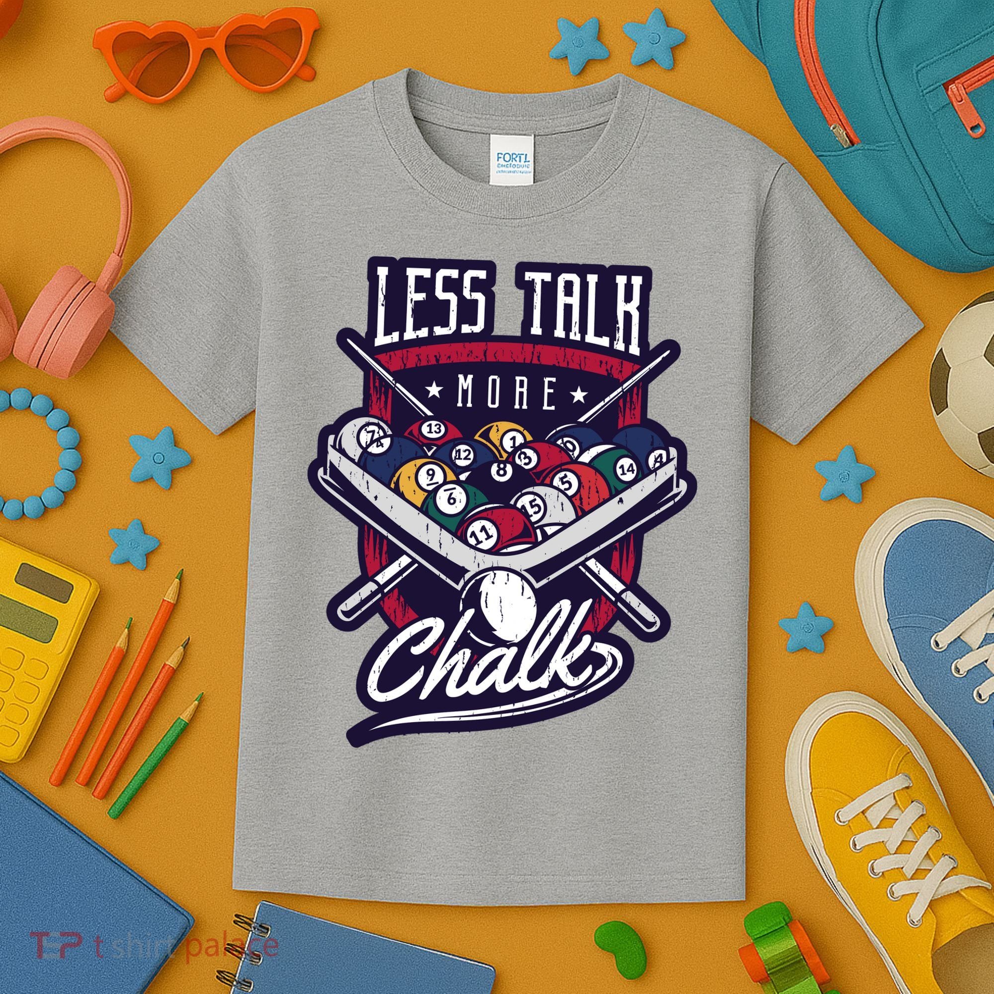 Less Talk More Chalk Billiards Kids T-Shirt