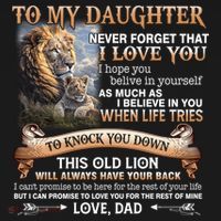 Lion To My Daughter Never Forget That I Love You Love Dad Great Gift Bucket Hat thumb 4