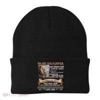 Lion To My Daughter Never Forget That I Love You Love Dad Great Gift Beanie thumb 0