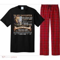 Lion To My Daughter Never Forget That I Love You Love Dad Great Gift Pajama Set thumb 0