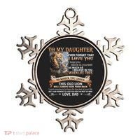 Lion To My Daughter Never Forget That I Love You Love Dad Great Gift Ornament thumb 0
