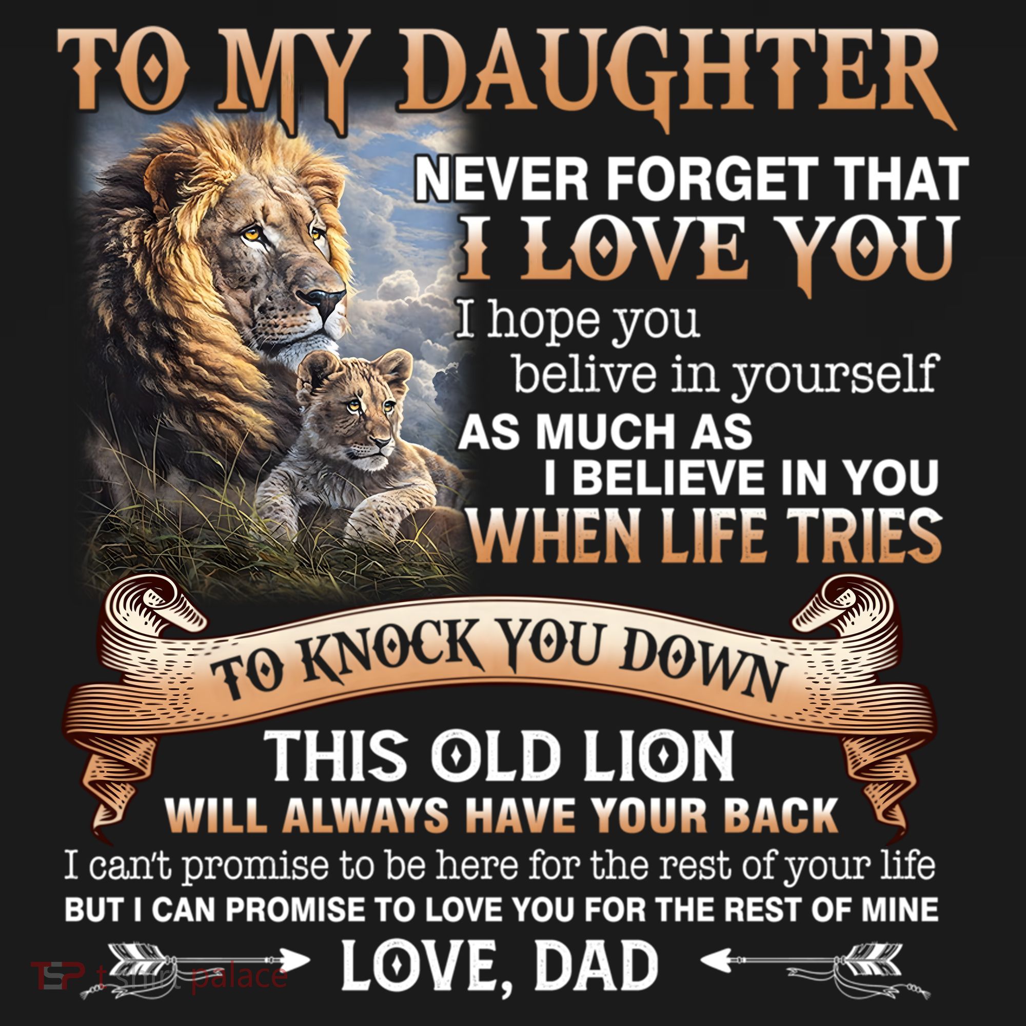 Lion To My Daughter Never Forget That I Love You Love Dad Great Gift Ornament