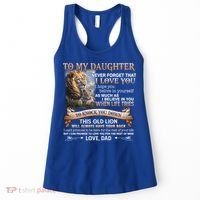 Lion To My Daughter Never Forget That I Love You Love Dad Great Gift Women's Tank Top thumb 0