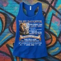 Lion To My Daughter Never Forget That I Love You Love Dad Great Gift Women's Tank Top thumb 3