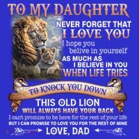 Lion To My Daughter Never Forget That I Love You Love Dad Great Gift Women's Long Sleeve Shirt thumb 2