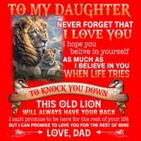 Lion To My Daughter Never Forget That I Love You Love Dad Great Gift Santa Hat thumb 1