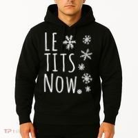 Le Tits Now Humor Christmas Hoodie thumb 2