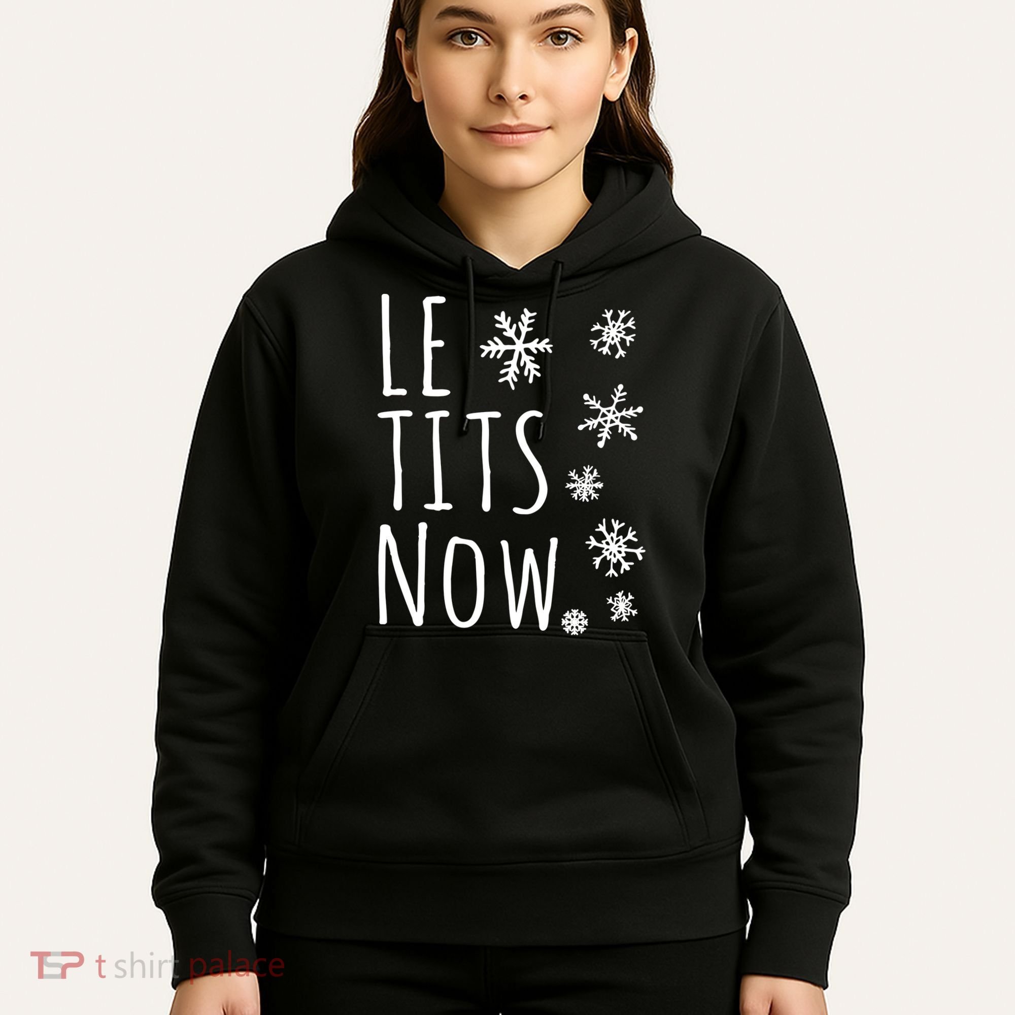 Le Tits Now Humor Christmas Hoodie