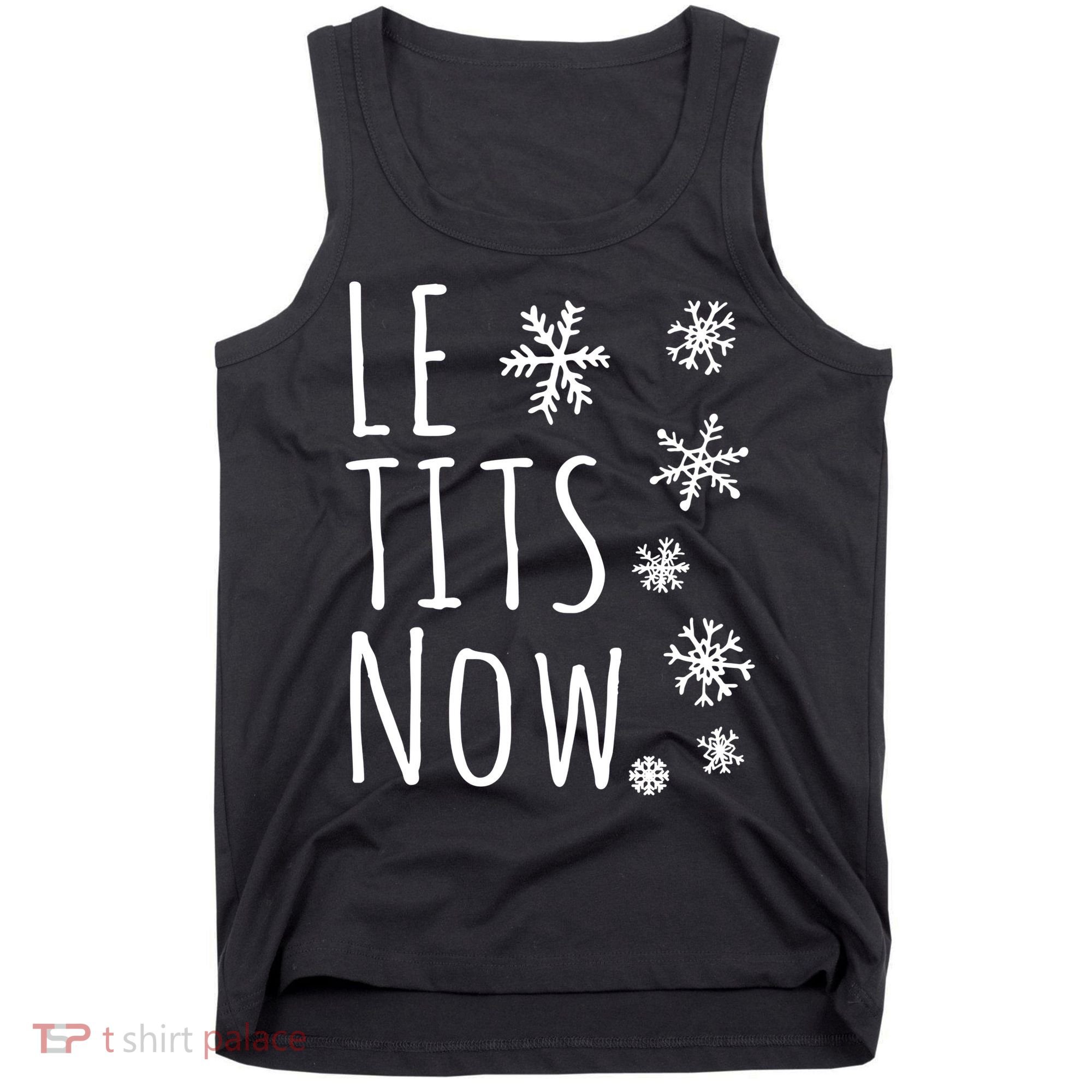 Le Tits Now Humor Christmas Tank Top