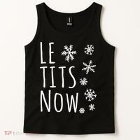 Le Tits Now Humor Christmas Tank Top thumb 2