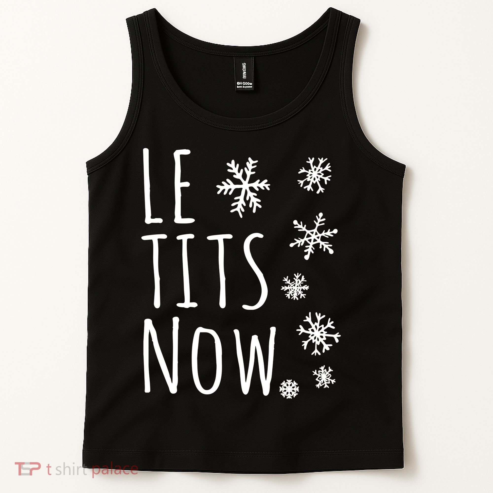 Le Tits Now Humor Christmas Tank Top