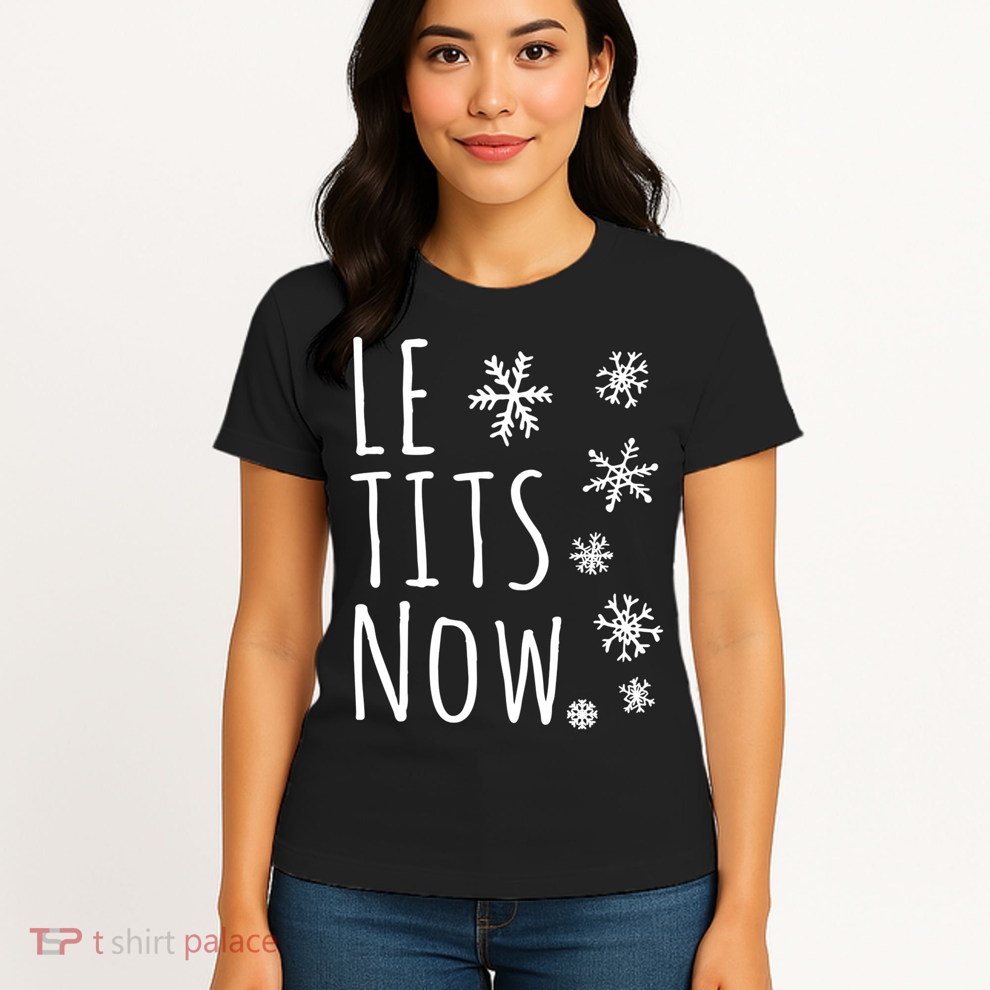 Le Tits Now Humor Christmas Women's T-Shirt
