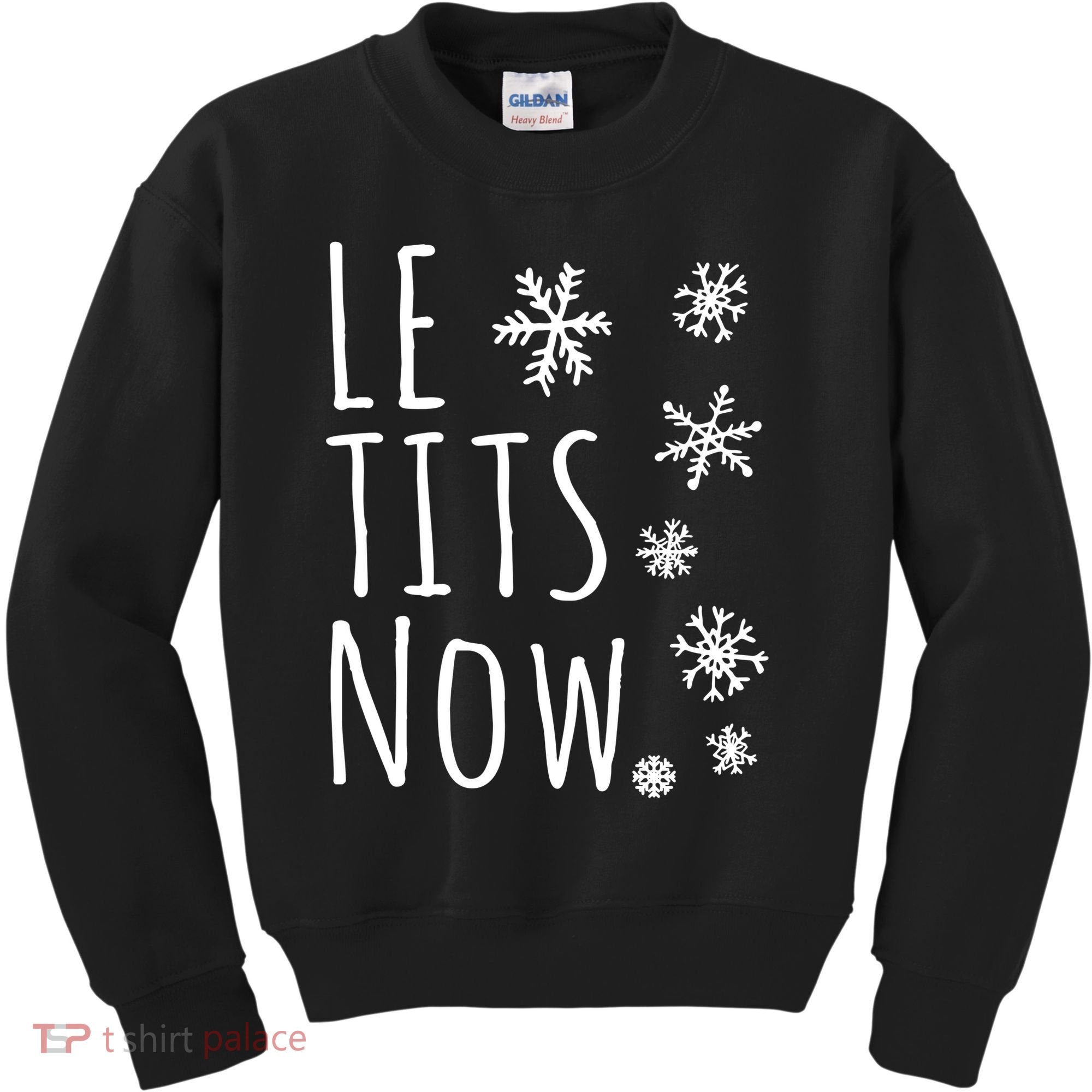 Le Tits Now Humor Christmas Kids Sweatshirt