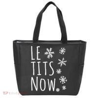 Le Tits Now Humor Christmas Tote Bag thumb 0