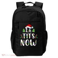 Le Tits Now Christmas Let It Snow Ugly Sweater Funny Party Backpack thumb 0