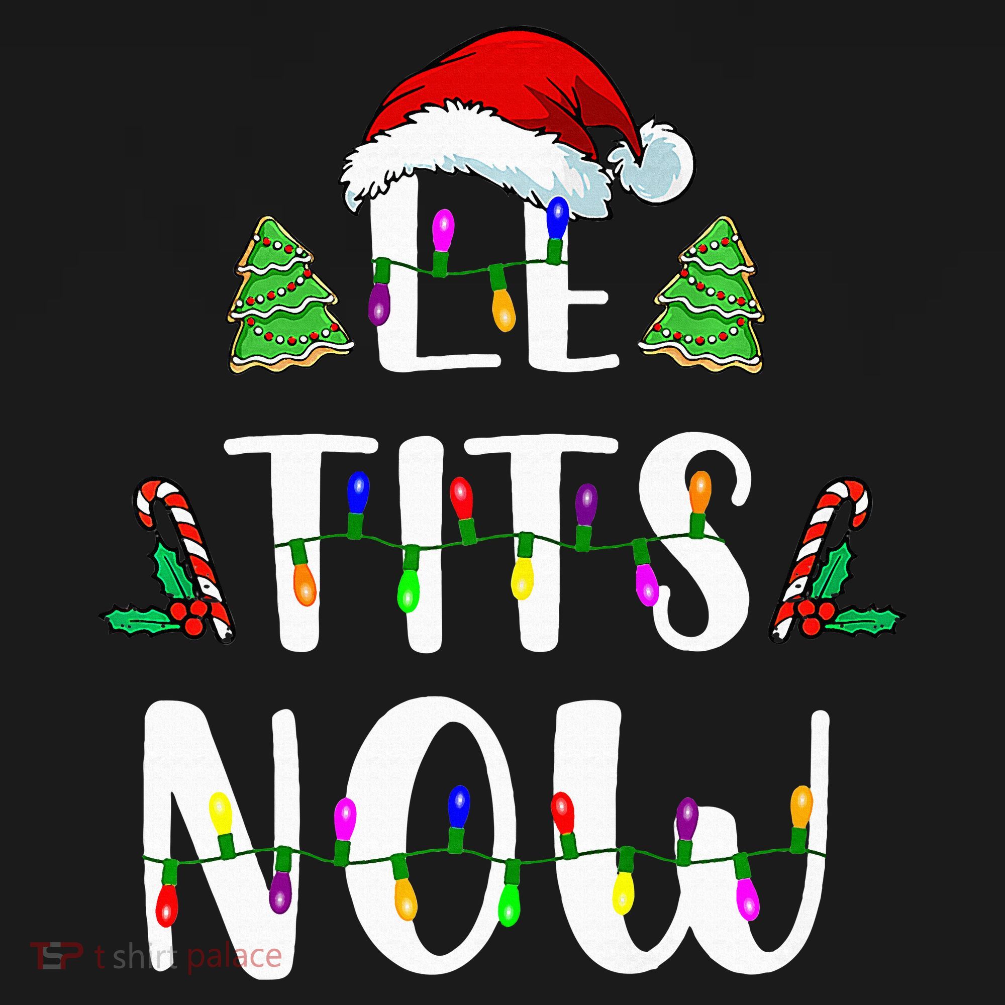 Le Tits Now Christmas Let It Snow Ugly Sweater Funny Party Mousepad