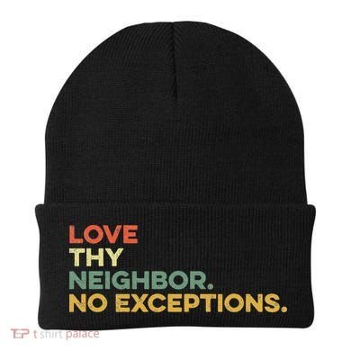 Love Thy Neighbors No Exceptions Jesus Bible Verse God Beanie