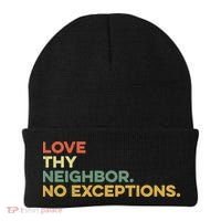 Love Thy Neighbors No Exceptions Jesus Bible Verse God Beanie thumb 0
