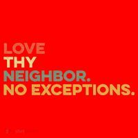 Love Thy Neighbors No Exceptions Jesus Bible Verse God Santa Hat thumb 1