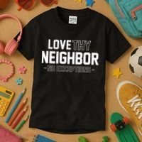 Love Thy Neighbor No Exceptions Kids T-Shirt thumb 3