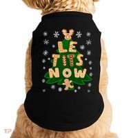 Le Tits Now Gift Let It Snow Gift Irony Christmas Gift Doggie Tank thumb 0