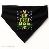 Le Tits Now Gift Let It Snow Gift Irony Christmas Gift USA-Made Doggie Bandana thumb 0