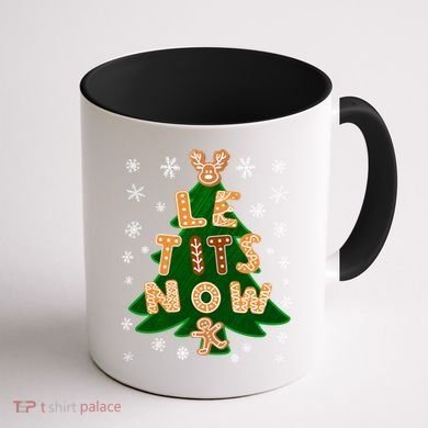 Le Tits Now Gift Let It Snow Gift Irony Christmas Gift Coffee Mug back