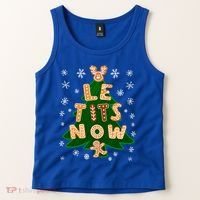 Le Tits Now Gift Let It Snow Gift Irony Christmas Gift Tank Top thumb 2