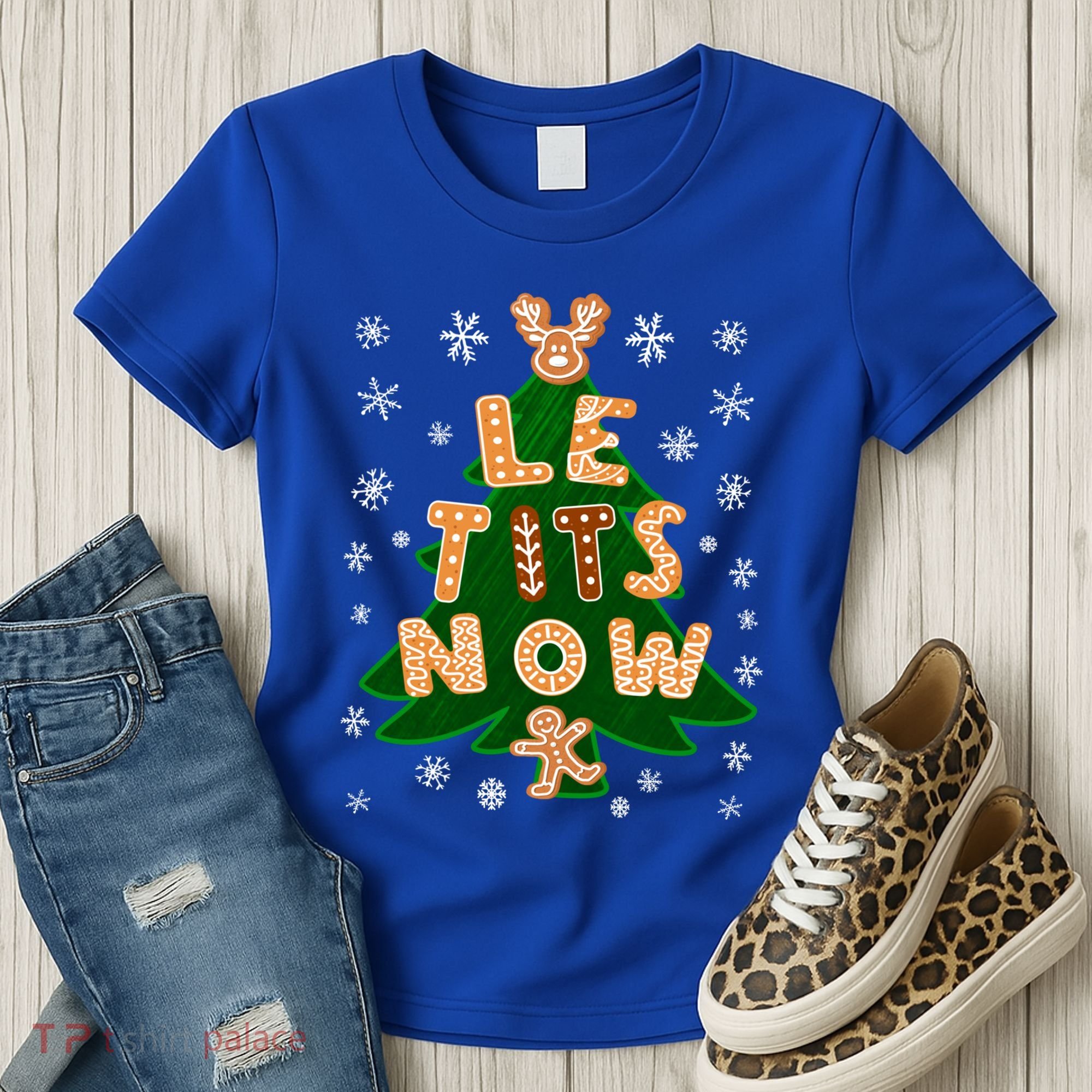 Le Tits Now Gift Let It Snow Gift Irony Christmas Gift Women's T-Shirt