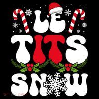 Le Tits Now Funny Christmas Let It Snow Xmas Hat Snowflake Cute Gift Coffee Mug thumb 5
