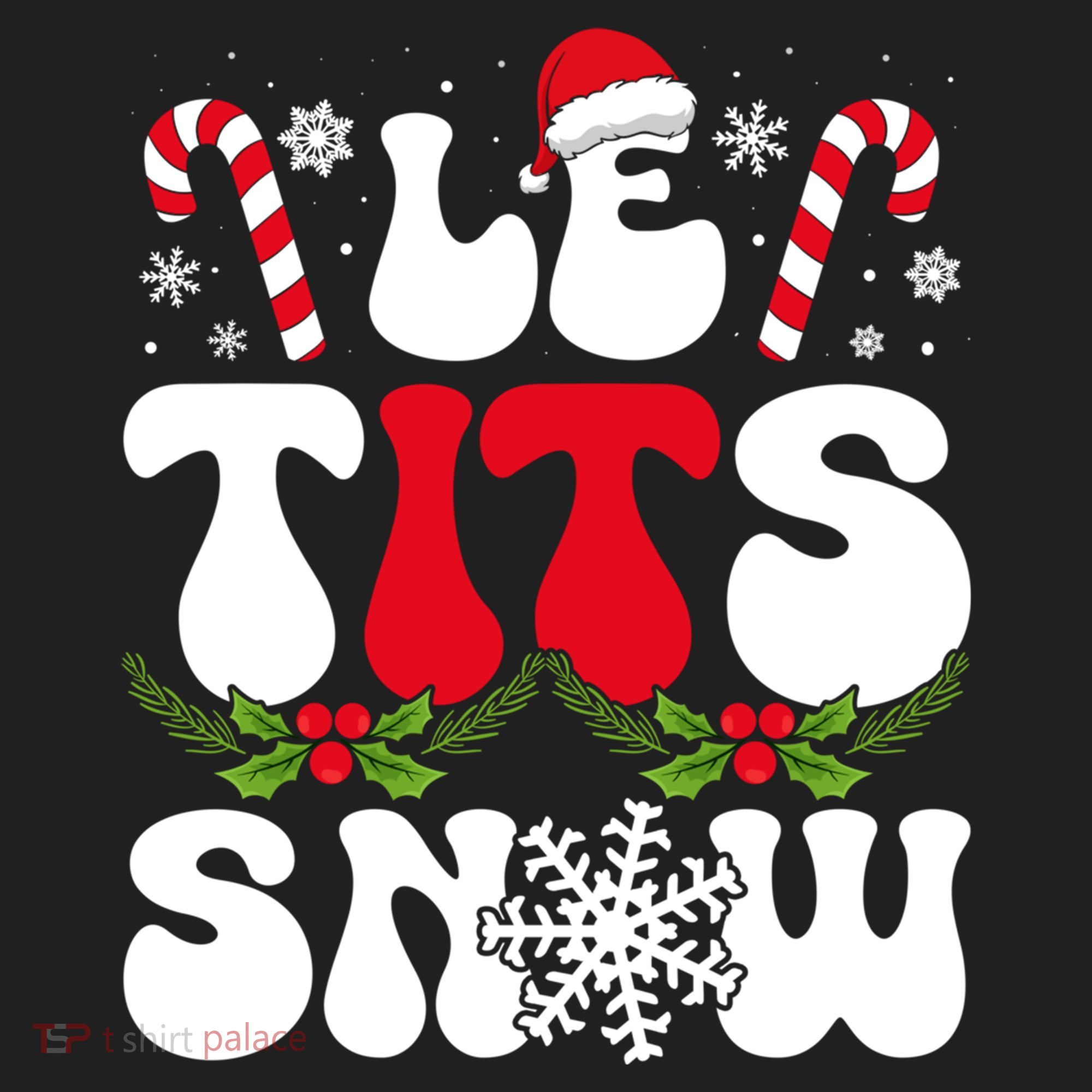 Le Tits Now Funny Christmas Let It Snow Xmas Hat Snowflake Cute Gift Hat