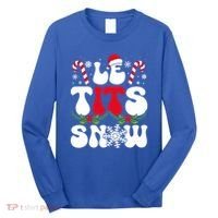 Le Tits Now Funny Christmas Let It Snow Xmas Hat Snowflake Cute Gift Long Sleeve Shirt thumb 0