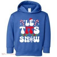 Le Tits Now Funny Christmas Let It Snow Xmas Hat Snowflake Cute Gift Toddler Hoodie thumb 0