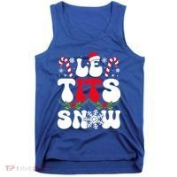 Le Tits Now Funny Christmas Let It Snow Xmas Hat Snowflake Cute Gift Tank Top thumb 0