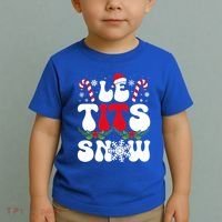 Le Tits Now Funny Christmas Let It Snow Xmas Hat Snowflake Cute Gift Toddler T-Shirt thumb 2