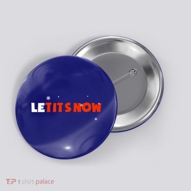 Le Tits Now Christmas Let It Snow Party Notty Santa Great Gift Button