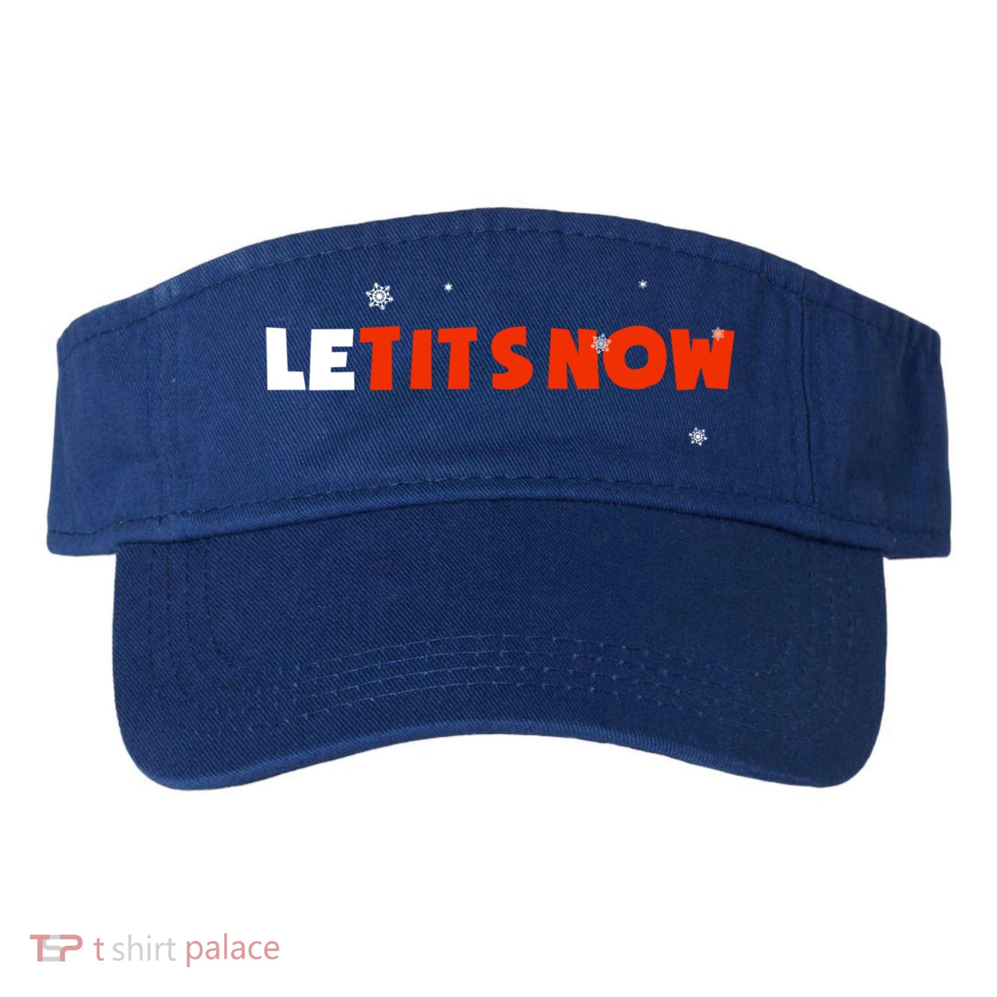 Le Tits Now Christmas Let It Snow Party Notty Santa Great Gift Visor