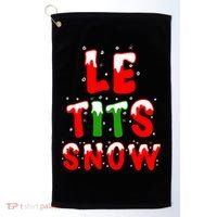 Le Tits Now Let It Snow Funny Christmas Gift Golf Towel thumb 0