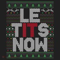 Le Tits Now Christmas Let It Snow Ugly Sweater Funny Party Women's Sweatshirt thumb 2