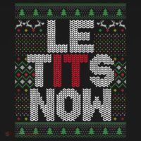 Le Tits Now Christmas Let It Snow Ugly Sweater Funny Party Visor thumb 3