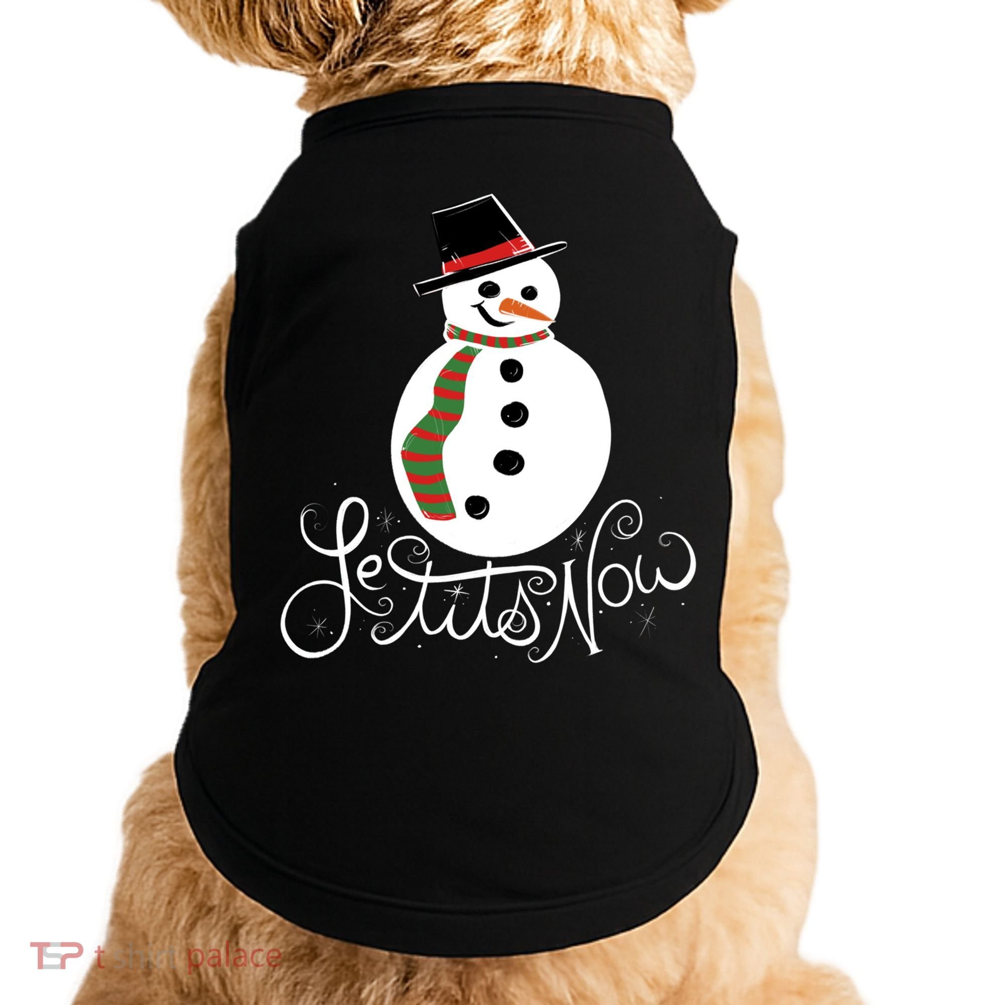 Le Tits Now Let It Snow Gift Doggie Tank