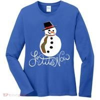 Le Tits Now Let It Snow Gift Women's Long Sleeve Shirt thumb 0