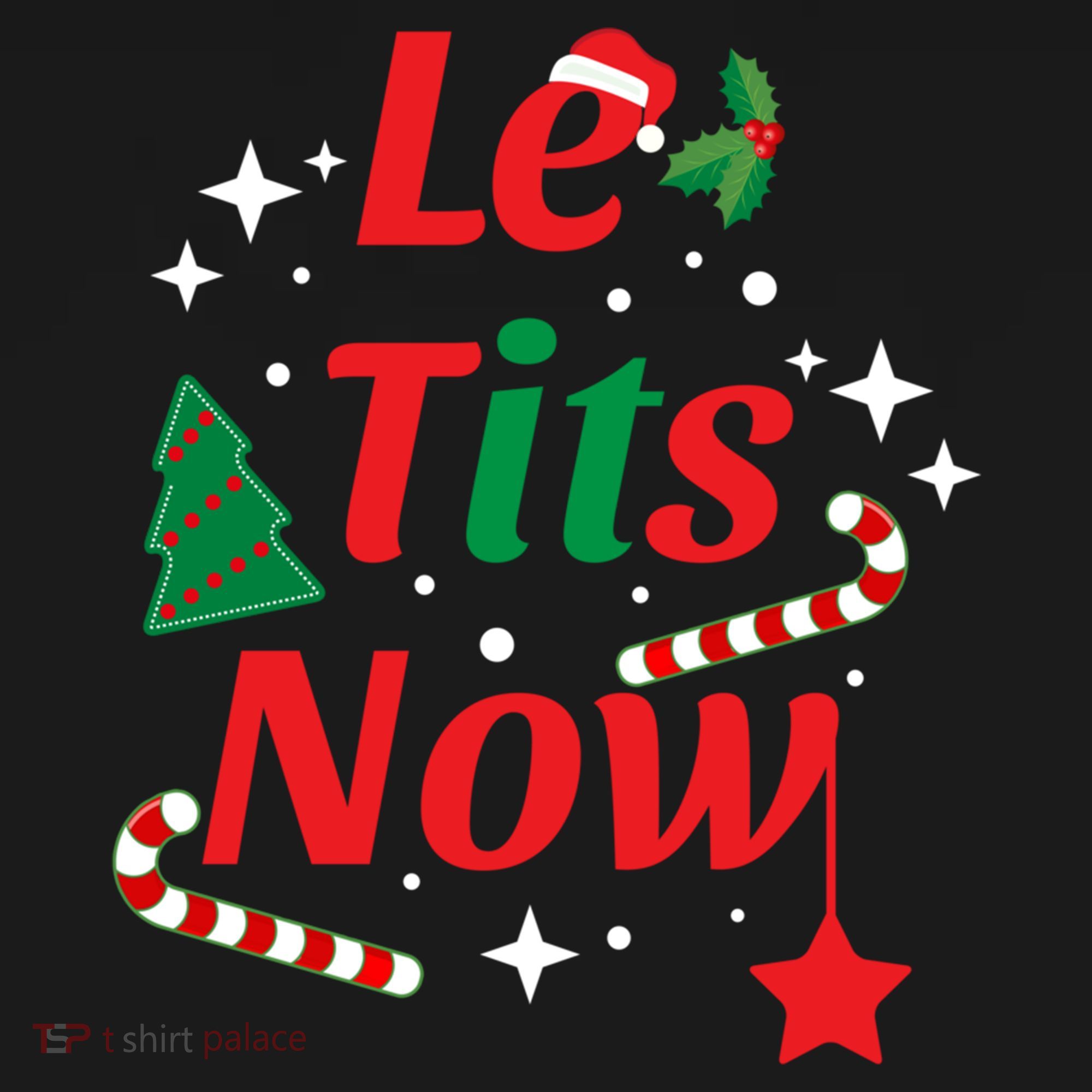 Le Tits Now Funny Christmas Snow Gift Doggie Tank