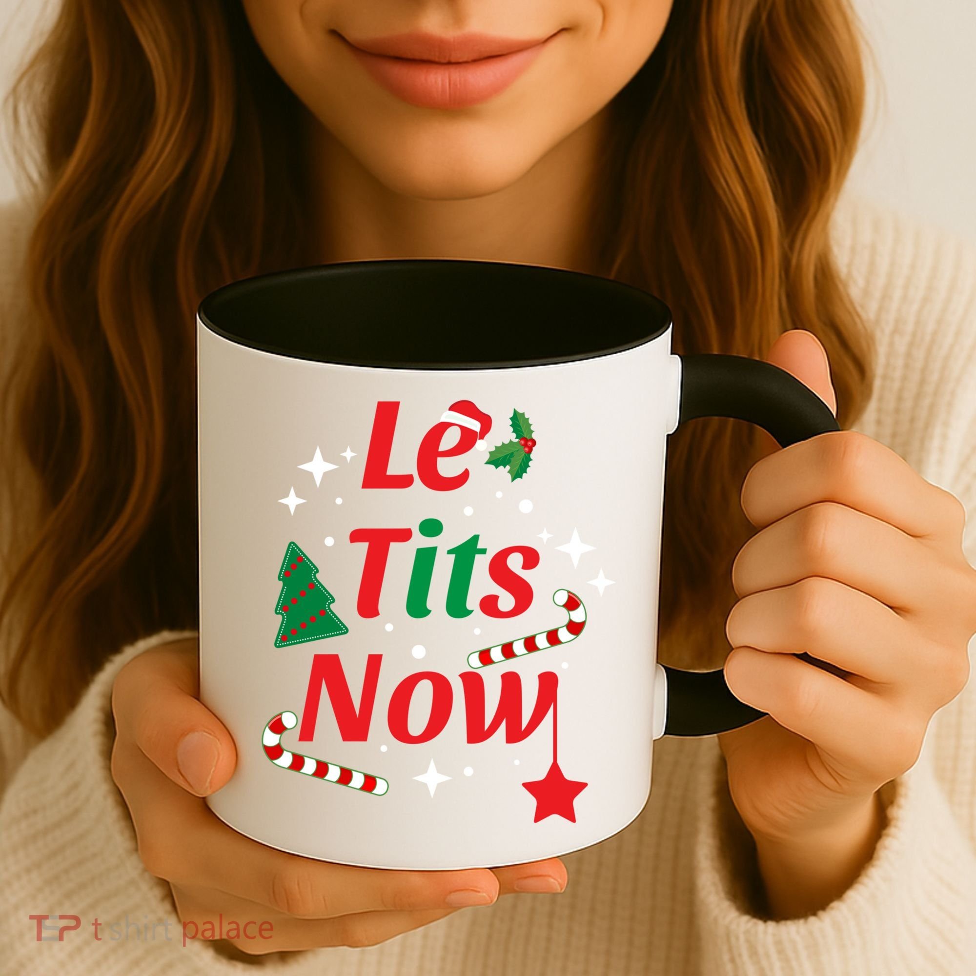 Le Tits Now Funny Christmas Snow Gift Coffee Mug